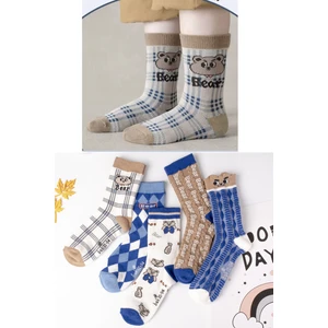 5 Çift Mavi Bear Çocuk Desenli Çorap