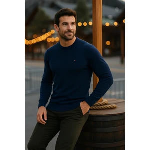 Erkek Basic Kışlık Uzun Lacivert Kazak