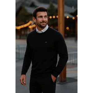 Erkek Basic Kışlık Uzun Siyah Kazak