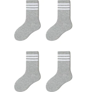 4 Çift Çocuk Çizgili Mevsimlik Çorap