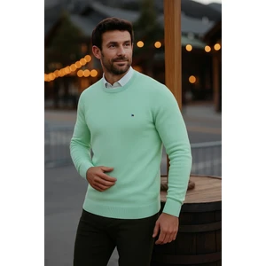 Erkek Basic Kışlık Uzun Mint Kazak