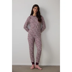 Çok Renkli Cool Leopard Pantolon Pijama Takımı