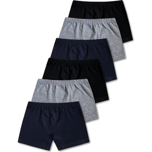 Giza Kids %95 Pamuklu Erkek Çocuk Boxer Külot Iç Çamaşırı 6lı Set
