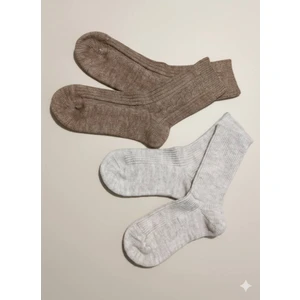 2' Çift Kadın Yün Kışlık Çorap