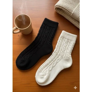 2' Çift Kadın Yün Kışlık Çorap