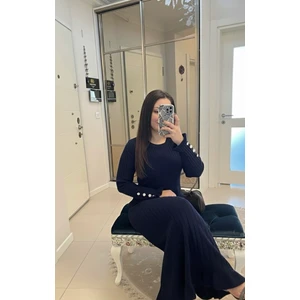 Triko Elbise Lacivert