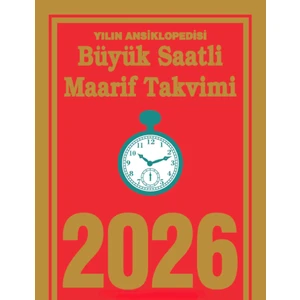 Saatli Maarif 2026 Büyük Boy Kırmızı Düz Duvar Takvimi 30x40 cm – Tek Parça, Ofis ve Ev Kullanımına Uygun