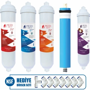 Piksel Aqua 5 Aşamalı RO Membranlı Su Arıtma Cihazı Filtre Seti