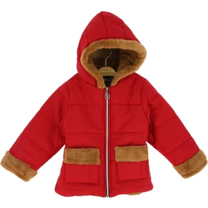 Kız Çocuk Mont Kapüşonlu Kürklü
