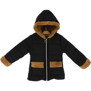 Kız Çocuk Mont Kapüşonlu Kürklü