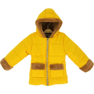 Kız Çocuk Mont Kapüşonlu Kürklü