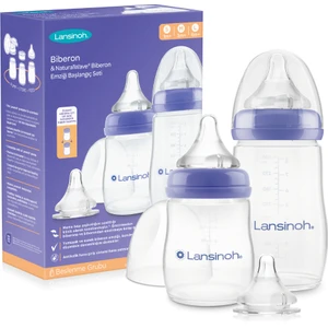 160 ml, 240 ml Biberon ve NaturalWave® Biberon Emziği Başlangıç Seti (1-6 Ay+)
