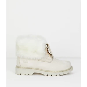 Utah Fur A.Bej Kadın Crazy Deri Bot