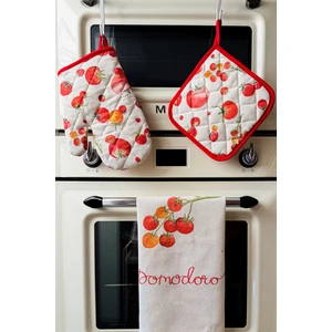 Pomodoro Fırın Eldiveni ve Tutacak Seti