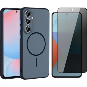 Samsung Galaxy S25 FE Kılıf M-safe Şarj Özellikli Zore Tea Kapak + Hayalet Ekran Koruyucu