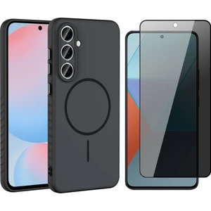 Samsung Galaxy S24 FE Kılıf M-safe Şarj Özellikli Zore Tea Kapak + Hayalet Ekran Koruyucu