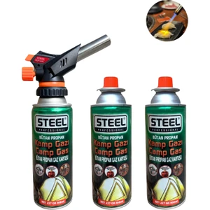 1300 Derece Orijinal Pürmüz Çakmak No 920 + 3 Adet Steel Kartuş