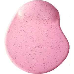 Oval Pembe Kum Desen Bilek Destekli Kaymaz Taban Bilgisayar Mouse Pad 23 cm x 20 cm