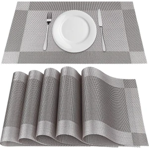 6'lı Su Geçirmez Silinebilir Isıya Dayanıklı Yemek Servis Altlıkları (Yurt Dışından)