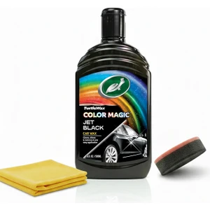 Turtle Wax Siyah Renkli Cila Boya Koruyucu Parlatıcı Yenileyici 500 ml + Uygulama Süngeri + Bez
