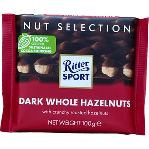 Ritter Sport Dark Whole Hazelnuts 100 gr *3'lü