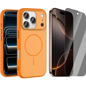 Apple iPhone 17 Pro Max Kılıf M-safe Şarj Özellikli Zore Tea Kapak + Hayalet Ekran Koruyucu