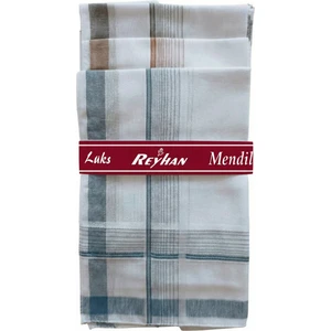 Erkek Mendili ,12 Adet %100 Pamuk, 40x40 cm. Çizgili