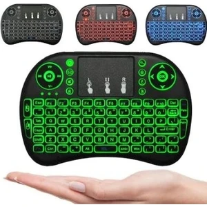 Işıklı Kablosuz Mini Klavye Tv Televizyon Ps3 Dokunmatik Mouse Ps3