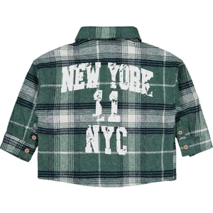 Civil Boys New York Baskılı 2-5 Yaş Gömlek - Yeşil 3-4 Yaş