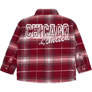 Civil Boys Chıcago Baskılı 6-9 Yaş Gömlek - Kırmızı 7-8 Yaş