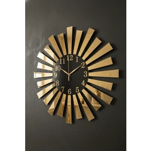 AA Shop Siyah Gold Aynalı Pleksi Piyano Model Sayılı Ev Hediyelik Duvar Saati