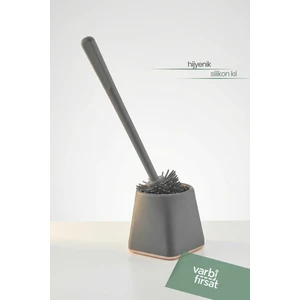 Silikon Uçlu Tuvalet Fırçası Seti Tuvalet Wc ve Klozet Temizleme Fırçası Kare