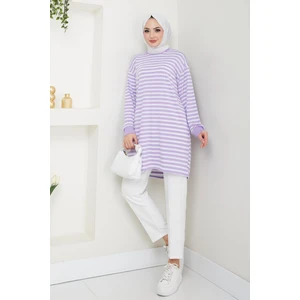 Moda Neva Kadın Çizgili Tesettür Tunik