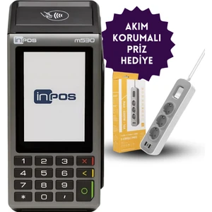 Inpos M530 Temassız ve Qr Özellikli Yazar Kasa Pos – Akım Korumalı Priz Hediye