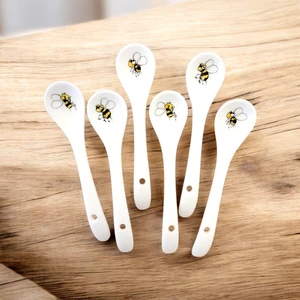 Mimoza Porselen Arı Desenli Çay Kaşığı 6'lı