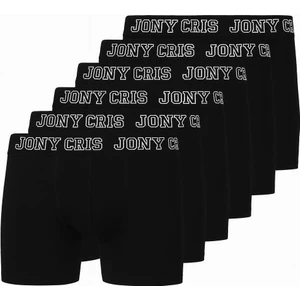 Jony Cris  Erkek Pamuklu düz Renk Siyah Boxer 6’lı Paket İç Çamaşırı