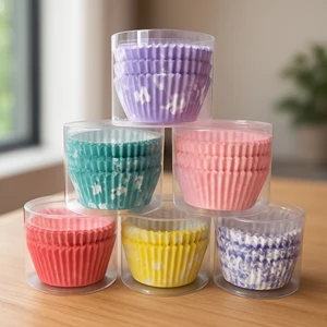 HOMVIRA🧁100ADET Renkli Cupcake & Muffin Kağıdı - Yağ Geçirmez - Karışık Gönderilir 🎉🍰