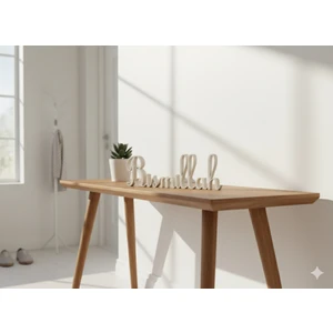 Bismillah Yazısı Islami Beyaz Dekoratif Biblo Ev Dekor Hediyelik