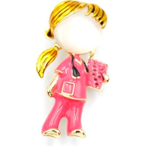 Hemşire Doktor Broş - Pembe