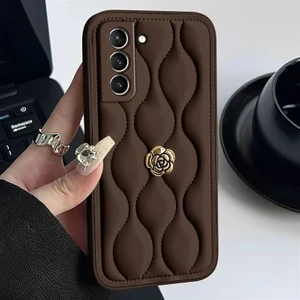 Rona Store Samsung Galaxy S25 Uyumlu Zebana Camellia Kılıf