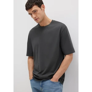 Logo Kol Detaylı Antrasit Basic Tişört 0611924-70092