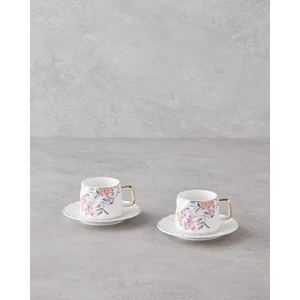 English Home Misty Heaven New Bone China 4 Parça 2 Kişilik Kahve Fincan Takımı 90 ml Renkli
