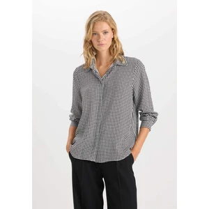 Regular Fit Kazayağı Desenli Uzun Kollu Gömlek I8266AZ24AU