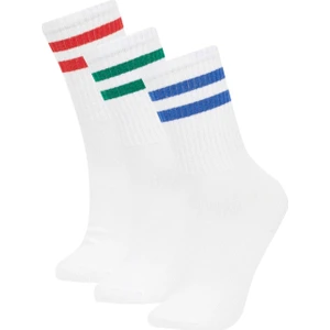 Kadın 3'lü Pamuklu Uzun Çorap Z7495AZNS