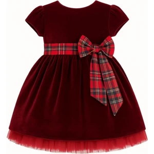 Petit Coral Velvet Merry Elbise