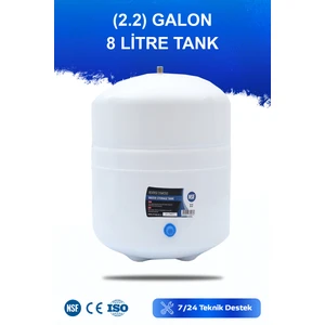 WaterMelon Tüm Su Arıtma Cihazlarına Uyumlu 2.2 Galon Genleşme Tankı 8 Lt