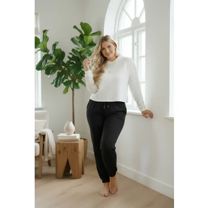 Jogger Paça Büyük Beden Eşofman Altı Siyah 2017