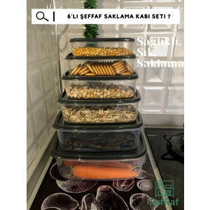 6'lı Iç Içe Koyulabilen Saklama Kabı