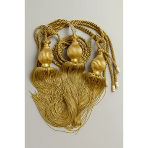 Fon Perde Tavan Bağlama Püsküllü Braçol 3'lü Set