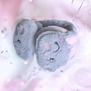 Eleven Market Kız Çocuk  3D Peluş Tavşan Kulaklık Gri